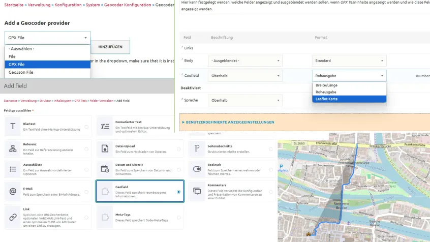 GPX-Tracks in Drupal anzeigen